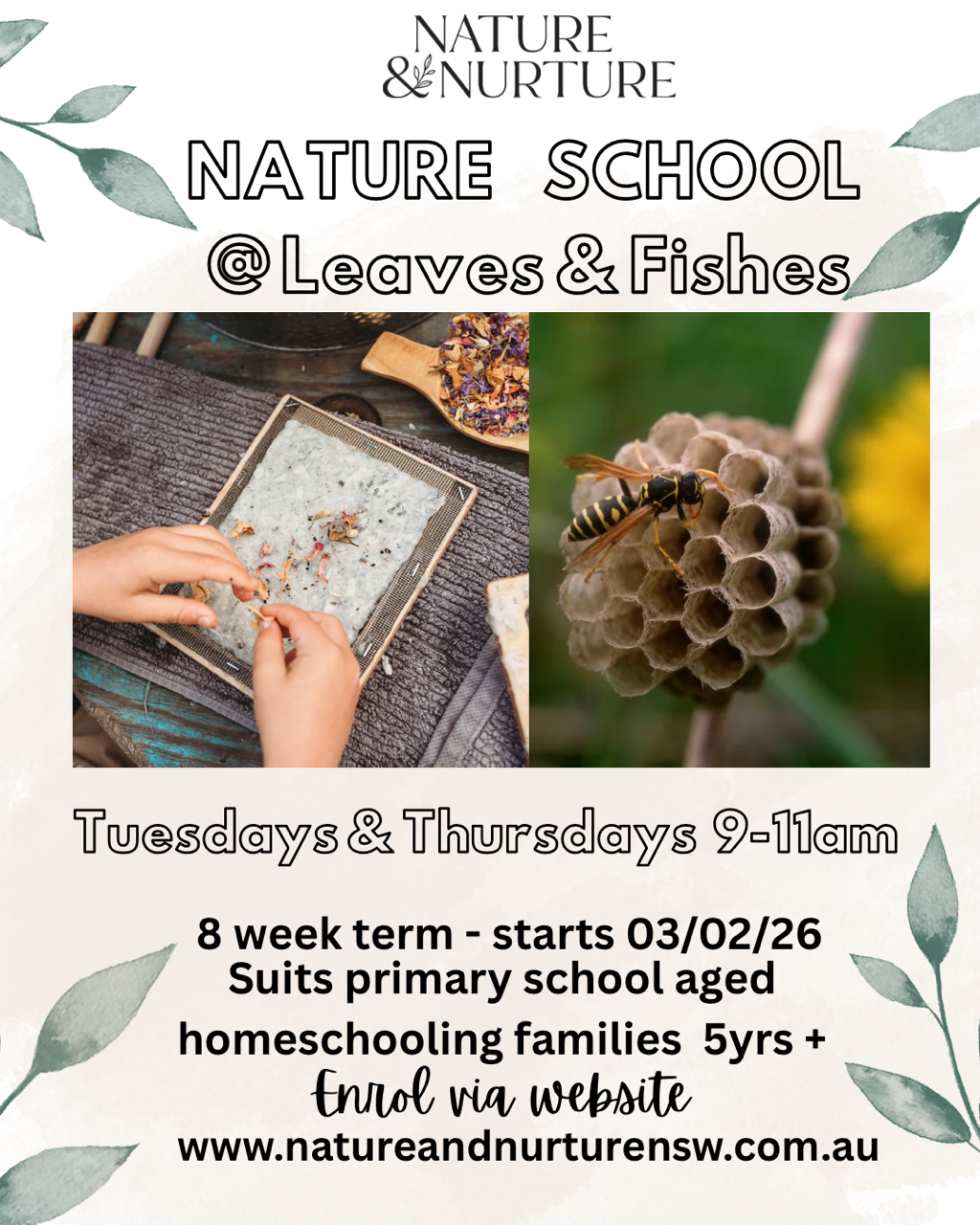 Nature School Workshops - Term 1 2026